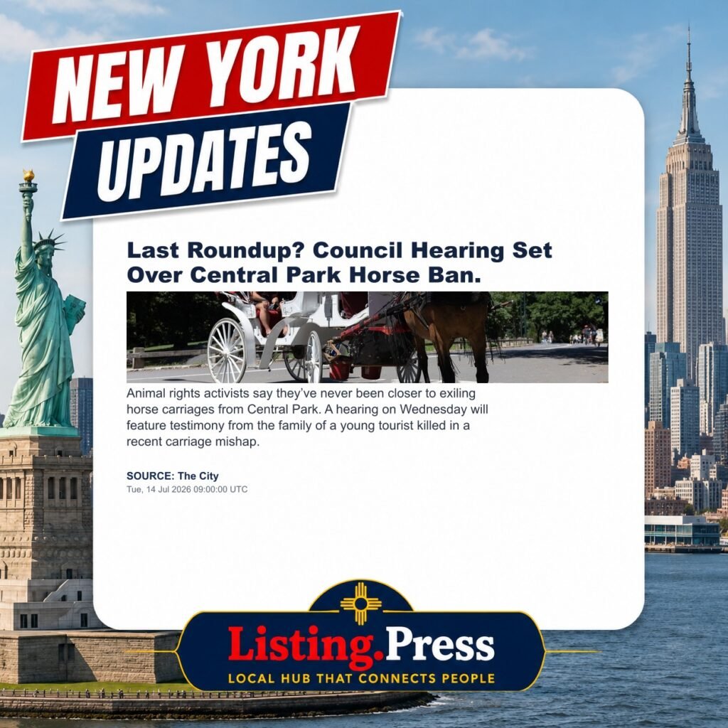 Last Roundup? Council Hearing Set Over Central Park Horse Ban.