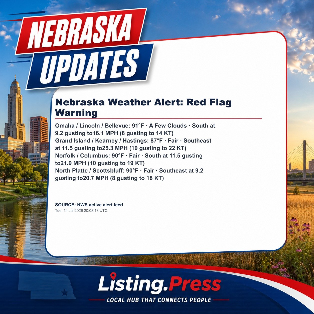 Nebraska Weather Alert: Red Flag Warning