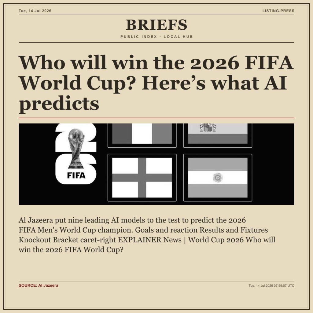 Who will win the 2026 FIFA World Cup? Here’s what AI predicts