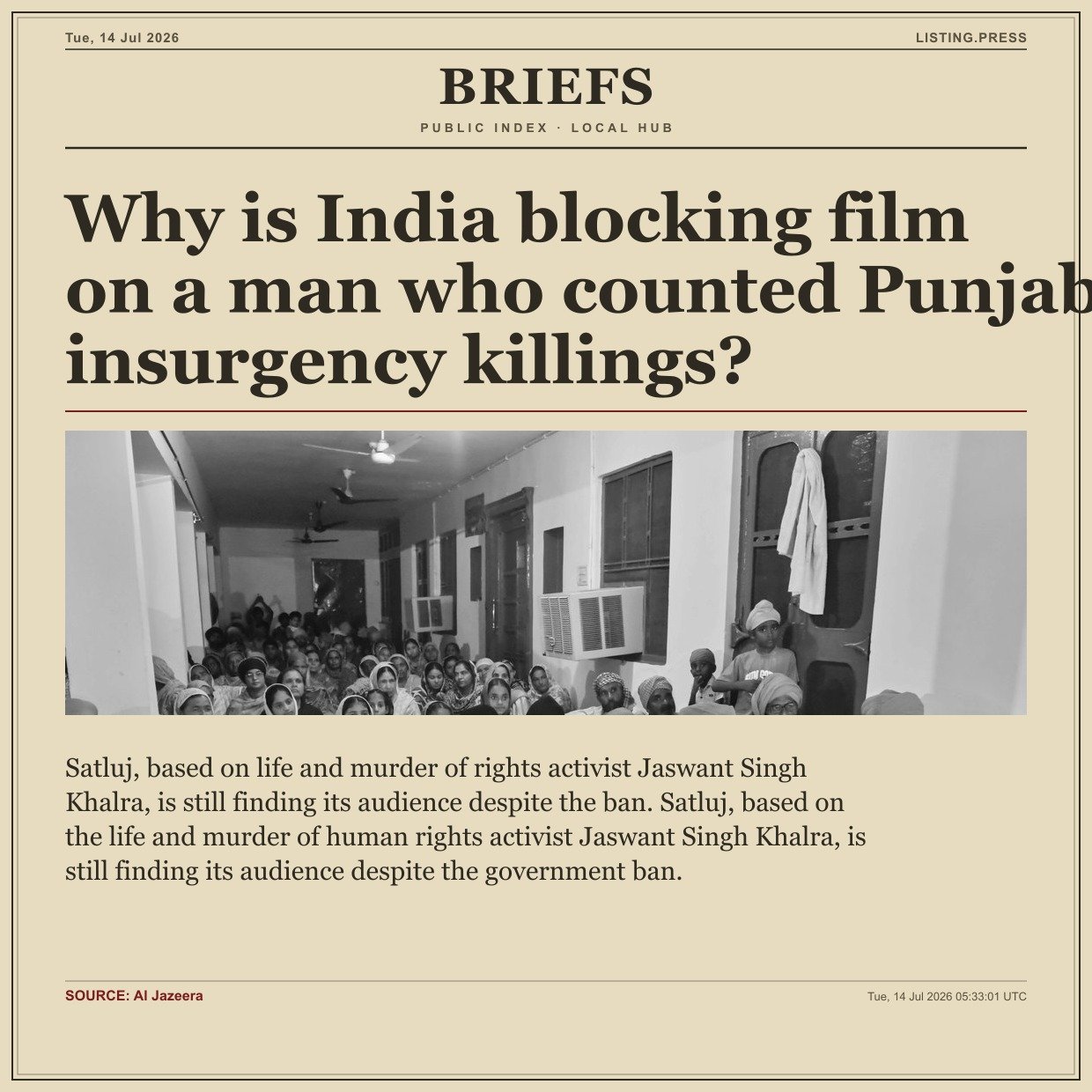 Why is India blocking film on a man who counted Punjab insurgency killings?