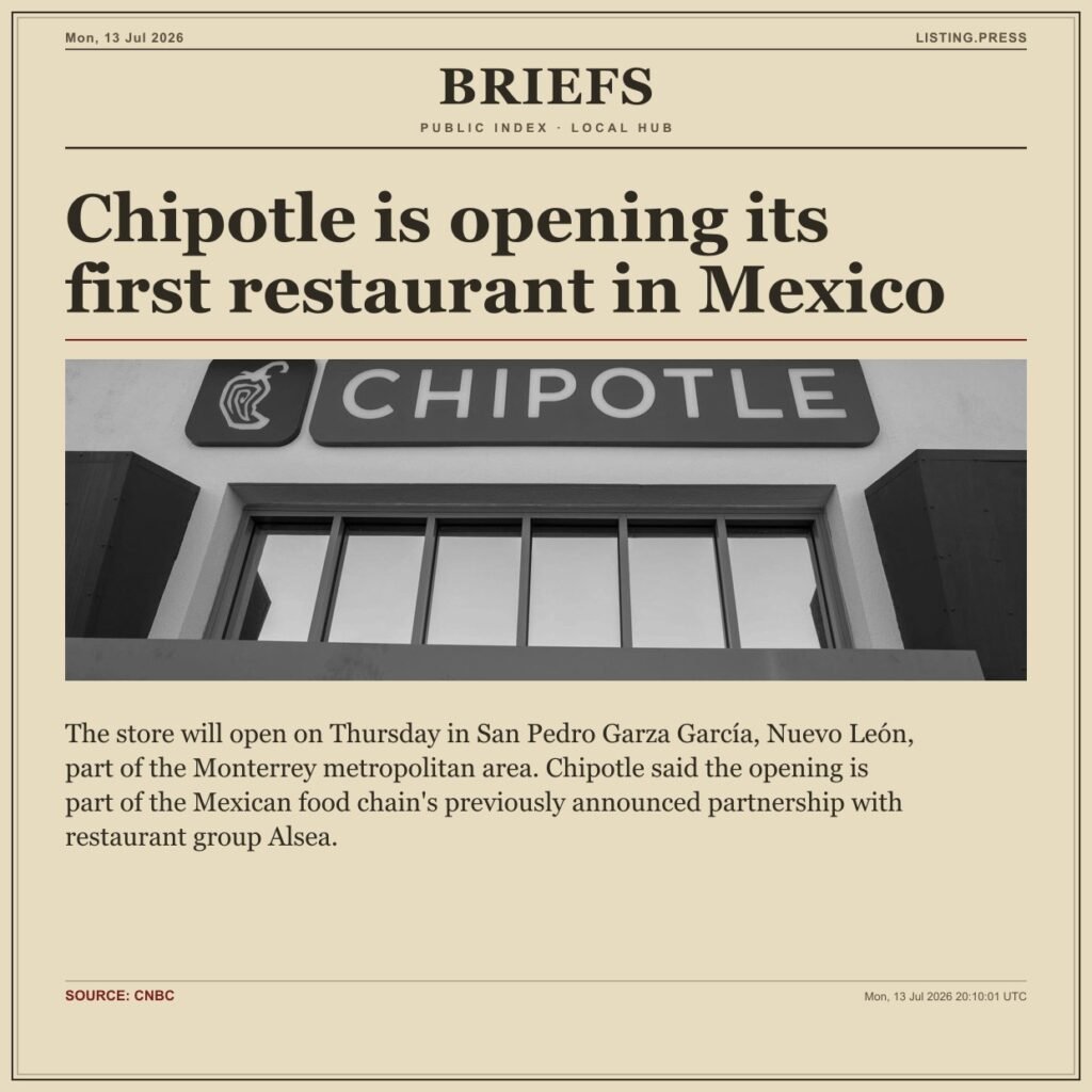 Chipotle is opening its first restaurant in Mexico
