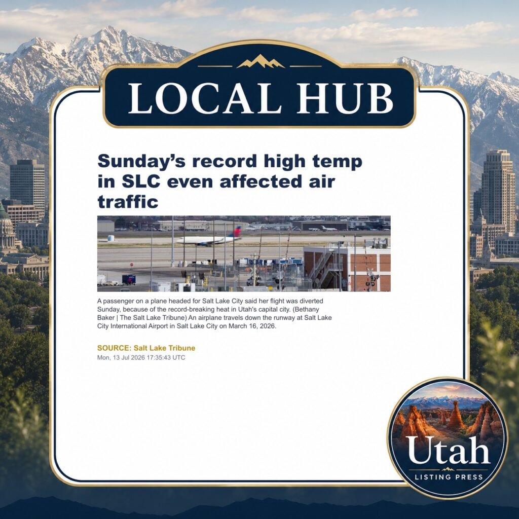 Sunday’s record high temp in SLC even affected air traffic