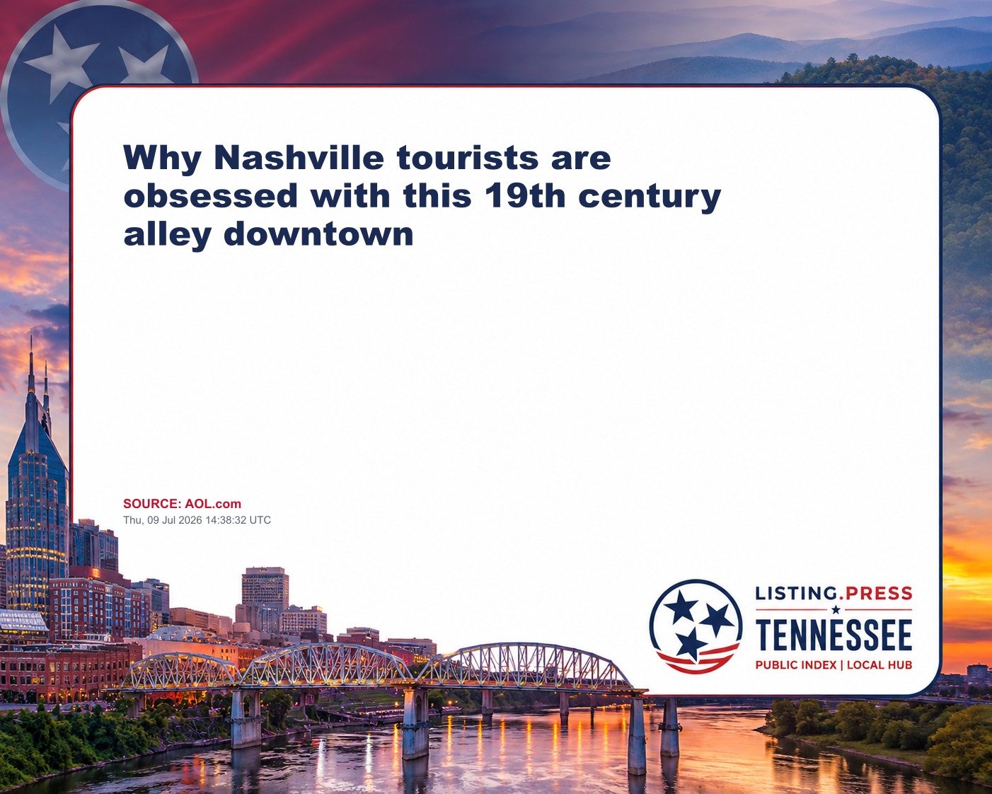 Why Nashville tourists are obsessed with this 19th century alley downtown