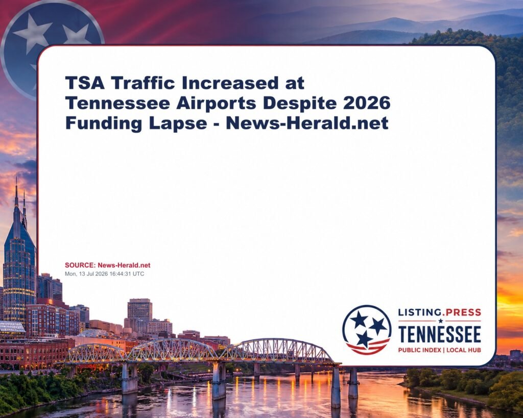 TSA Traffic Increased at Tennessee Airports Despite 2026 Funding Lapse – News-Herald.net