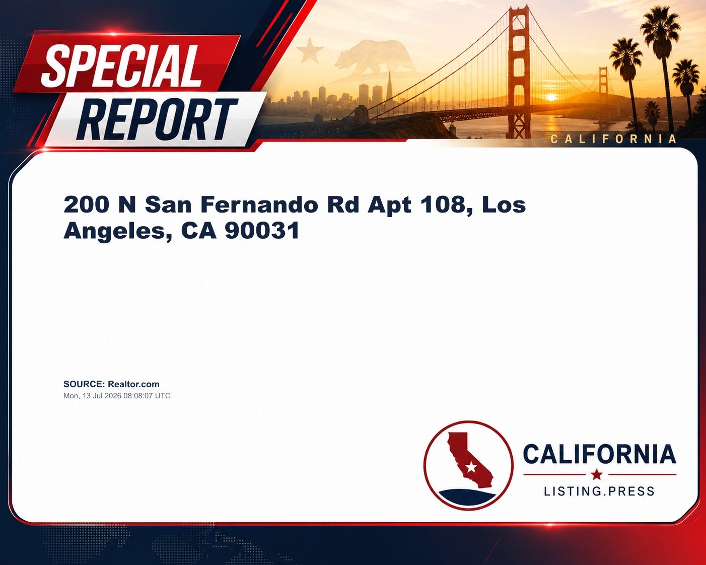 200 N San Fernando Rd Apt 108, Los Angeles, CA 90031