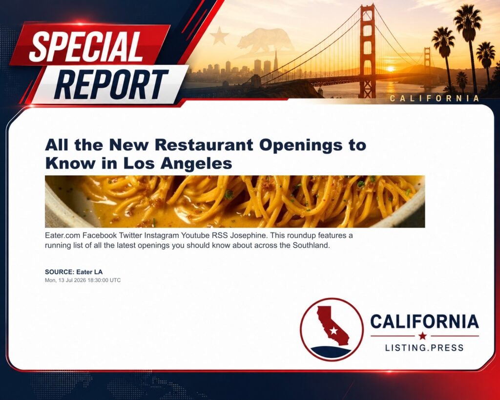All the New Restaurant Openings to Know in Los Angeles