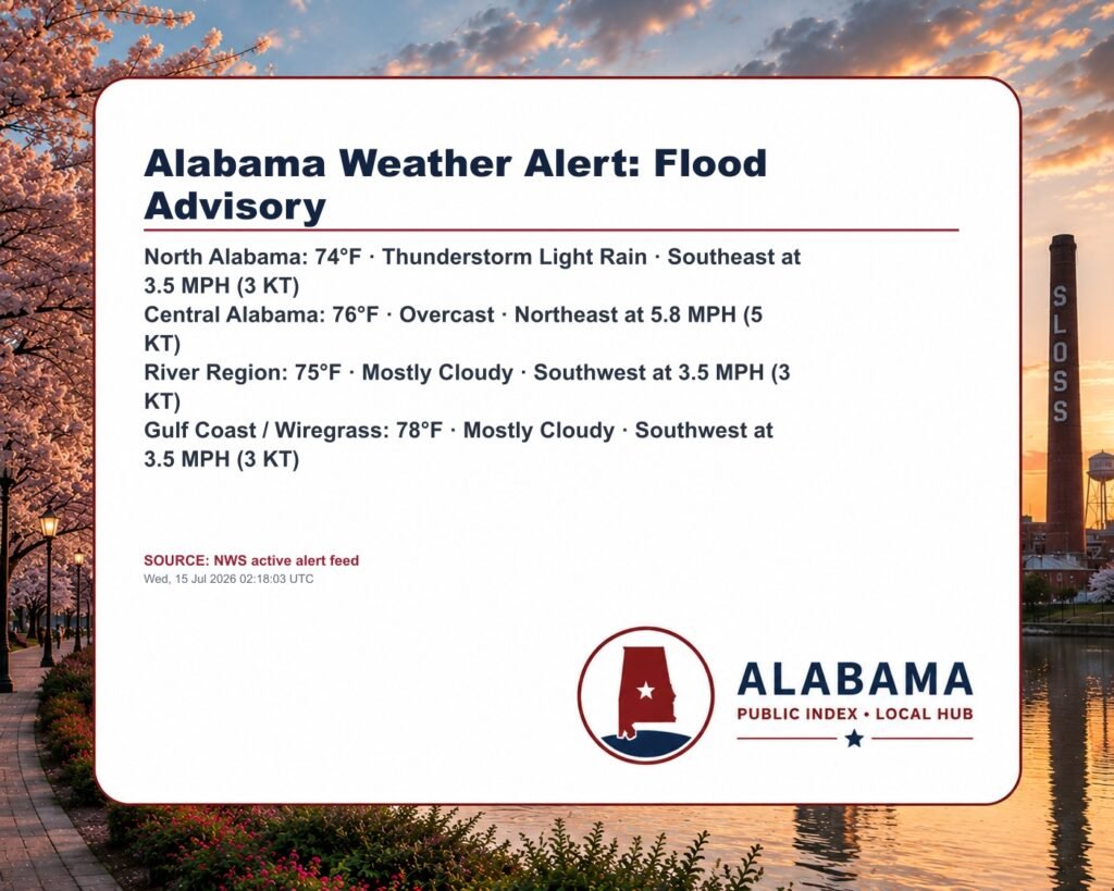 Alabama Weather Alert: Flood Advisory