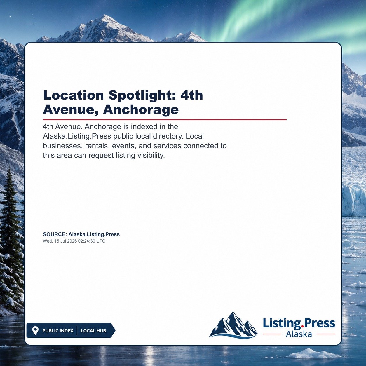 Location Spotlight: 4th Avenue, Anchorage