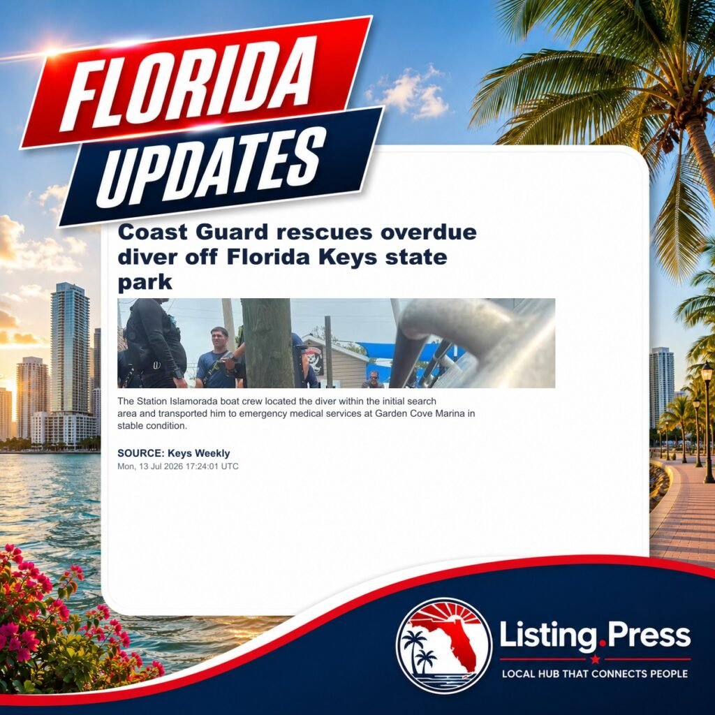 Coast Guard rescues overdue diver off Florida Keys state park