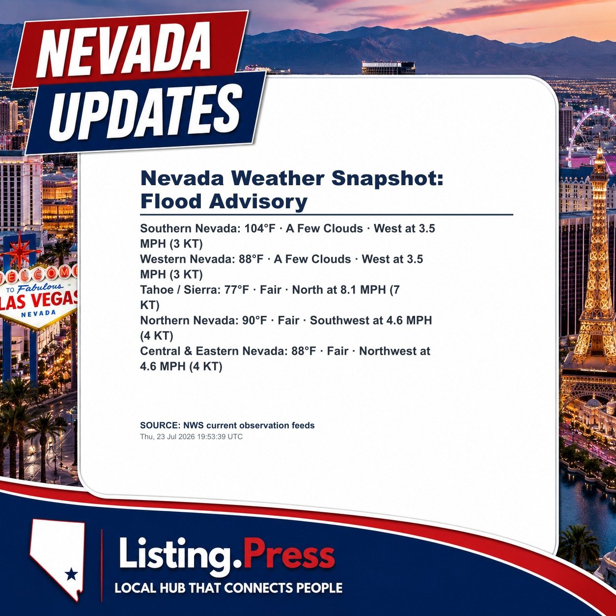 Nevada Weather Snapshot: Flood Advisory