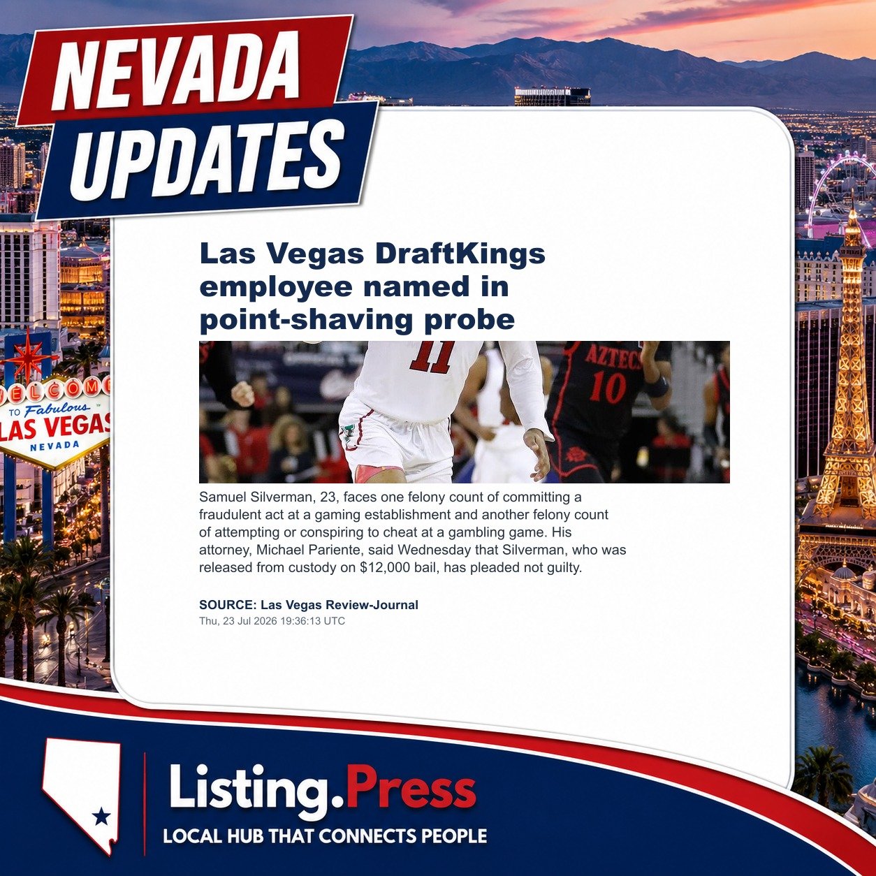 Las Vegas DraftKings employee named in point-shaving probe
