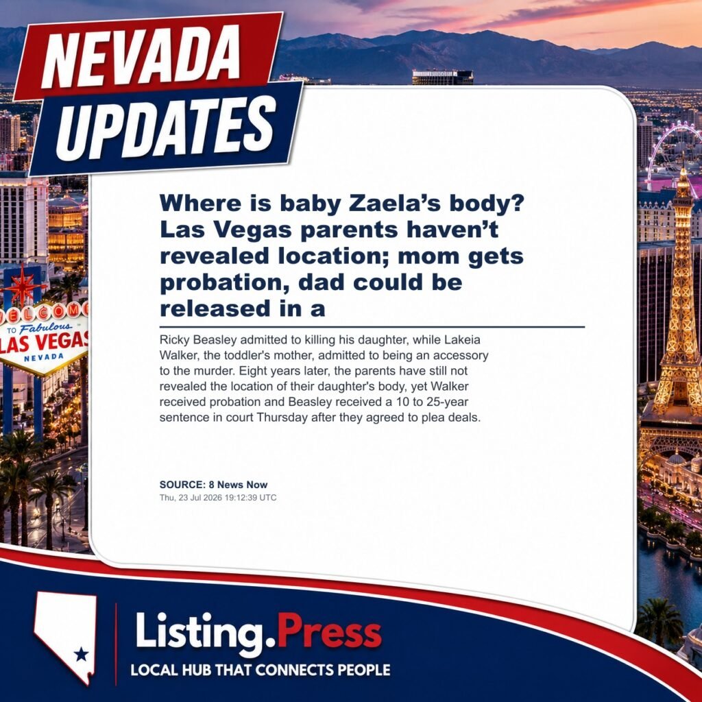 Where is baby Zaela’s body? Las Vegas parents haven’t revealed location; mom gets probation, dad could be released in a