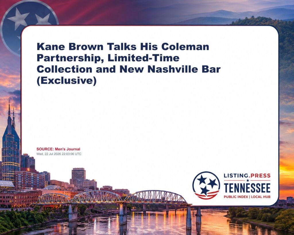 Kane Brown Talks His Coleman Partnership, Limited-Time Collection and New Nashville Bar (Exclusive)