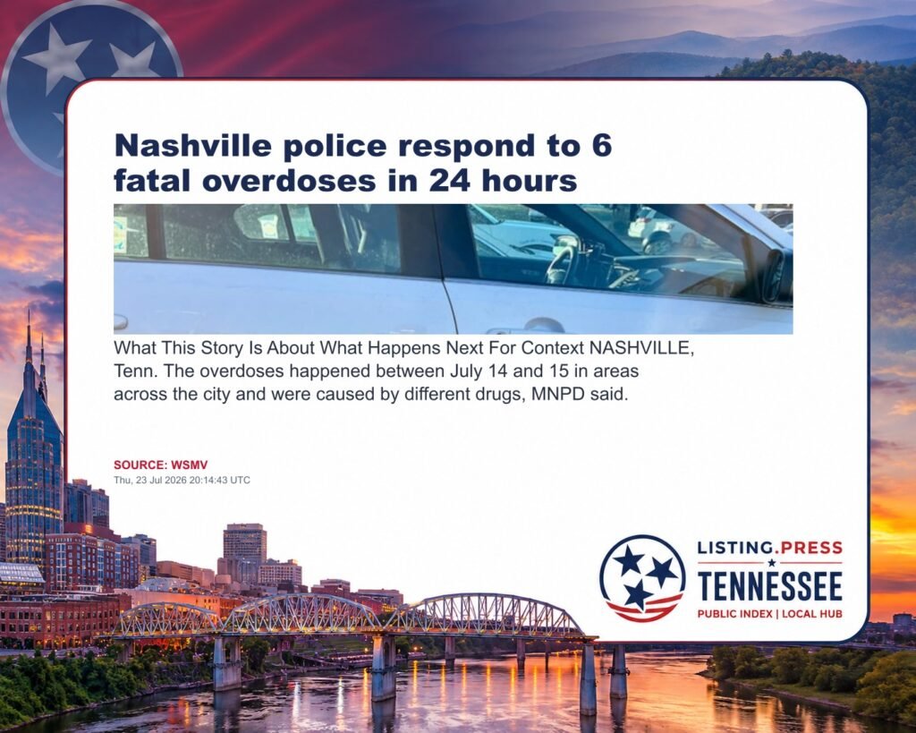 Nashville police respond to 6 fatal overdoses in 24 hours