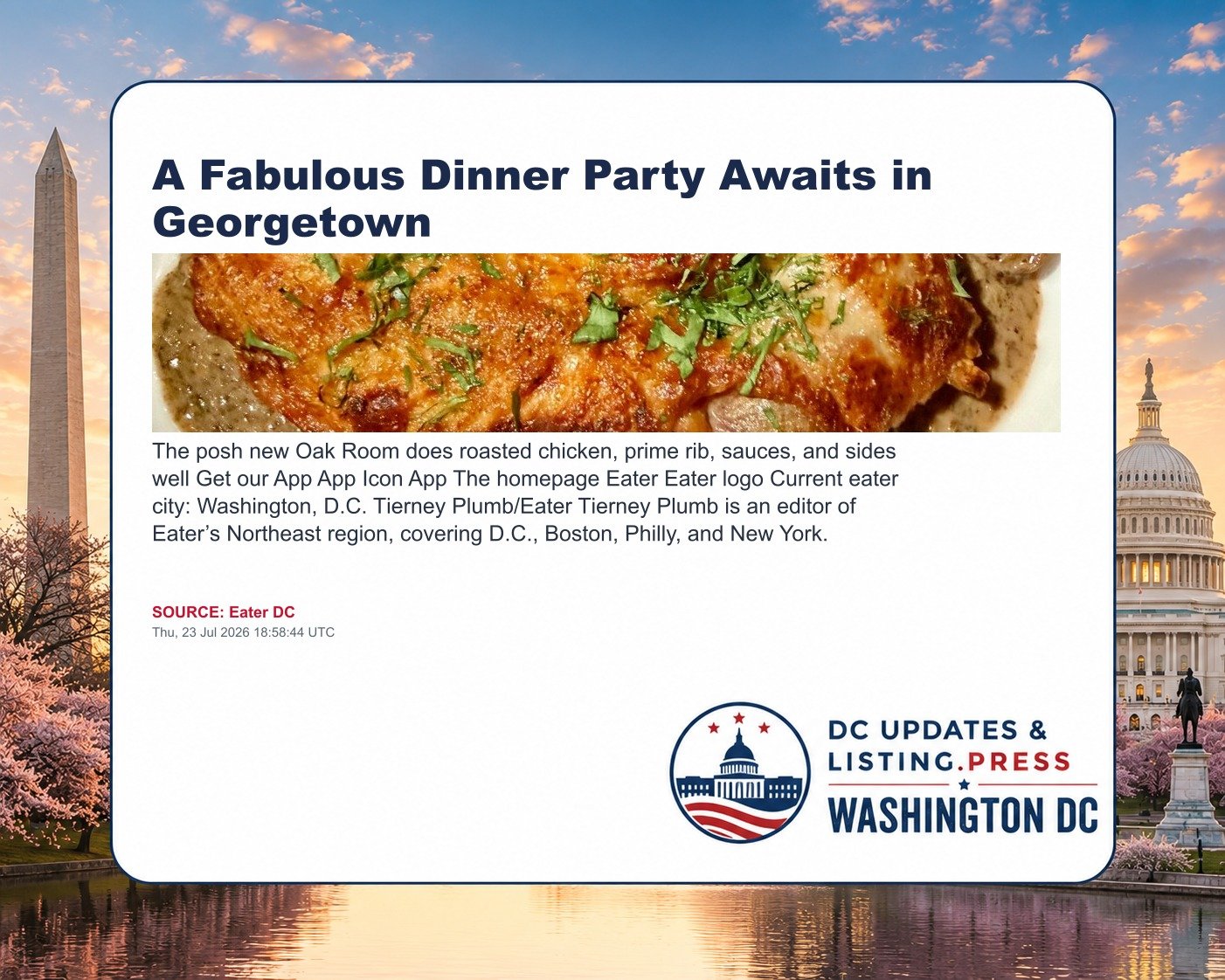 A Fabulous Dinner Party Awaits in Georgetown