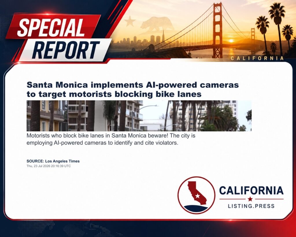 Santa Monica implements AI-powered cameras to target motorists blocking bike lanes