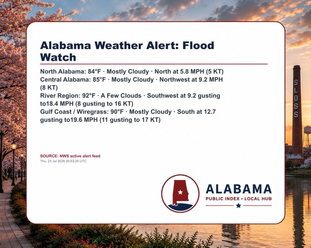 Alabama Weather Alert: Flood Watch