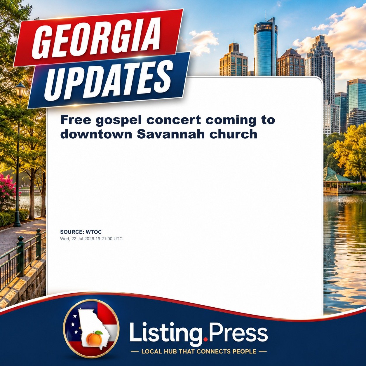 Free gospel concert coming to downtown Savannah church