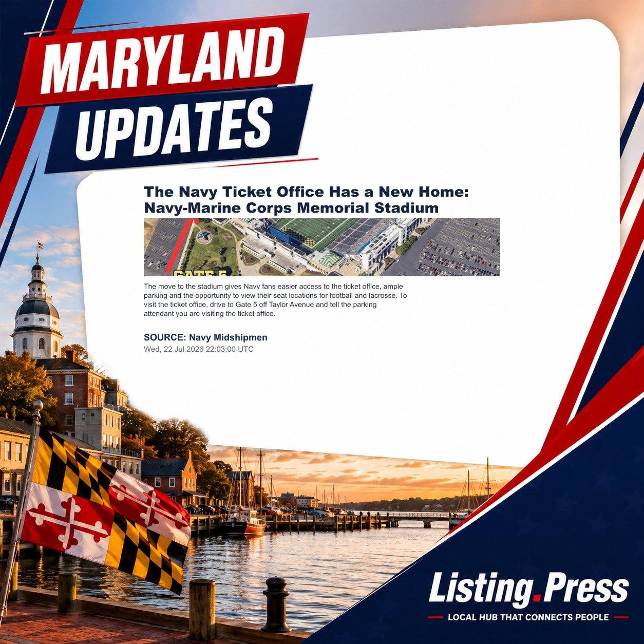 The Navy Ticket Office Has a New Home: Navy-Marine Corps Memorial Stadium