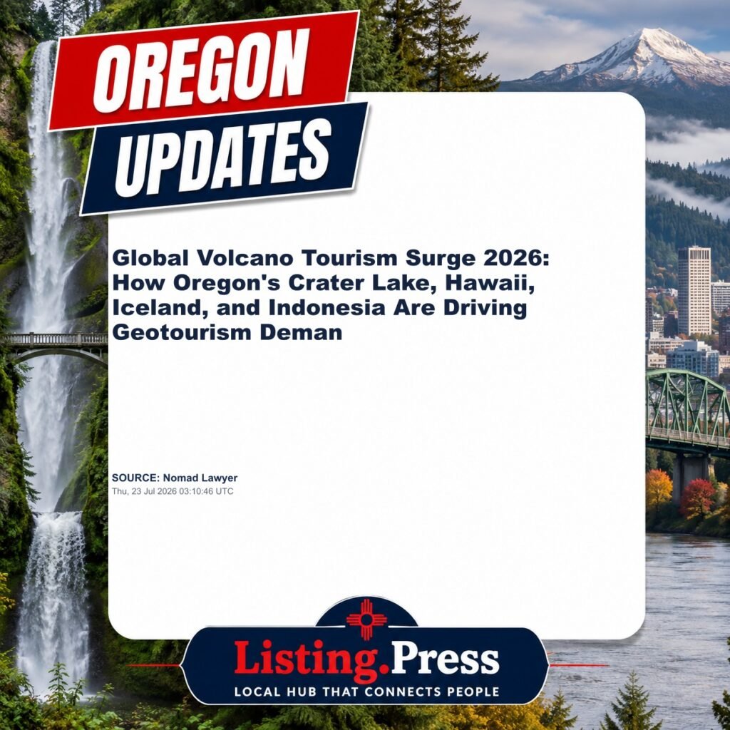 Global Volcano Tourism Surge 2026: How Oregon’s Crater Lake, Hawaii, Iceland, and Indonesia Are Driving Geotourism Deman