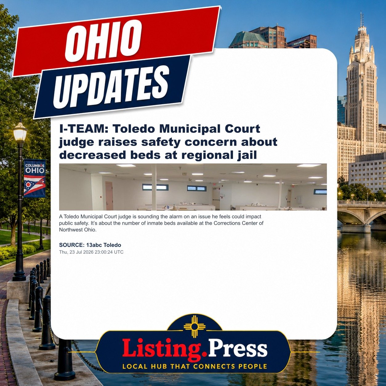 I-TEAM: Toledo Municipal Court judge raises safety concern about decreased beds at regional jail