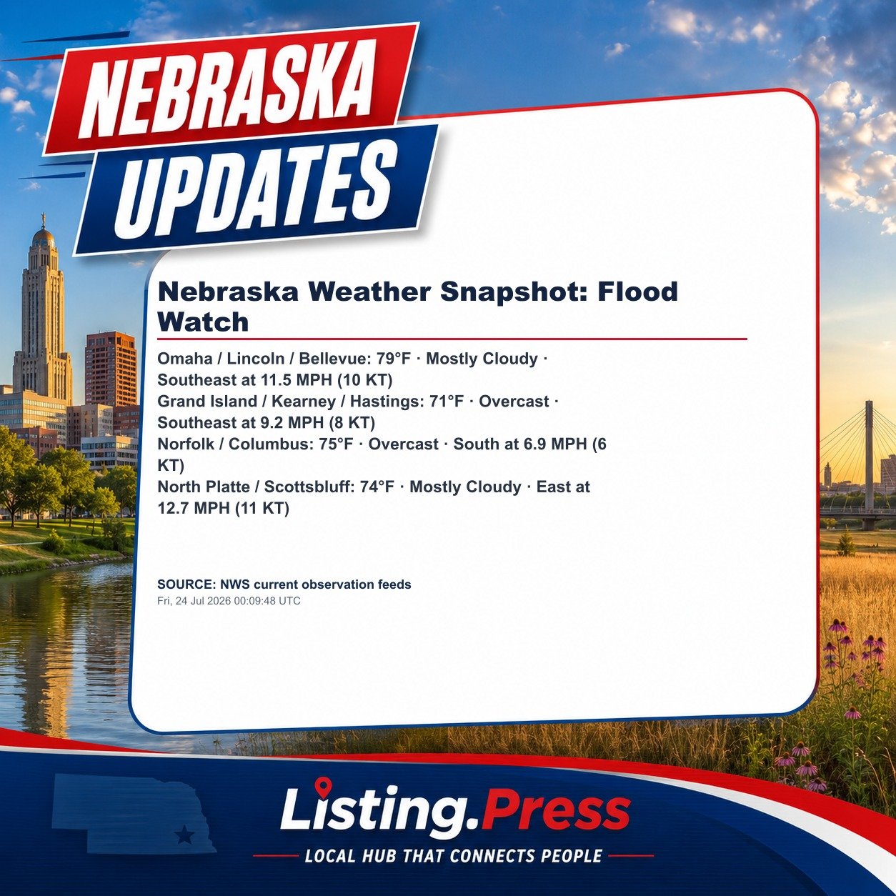 Nebraska Weather Snapshot: Flood Watch