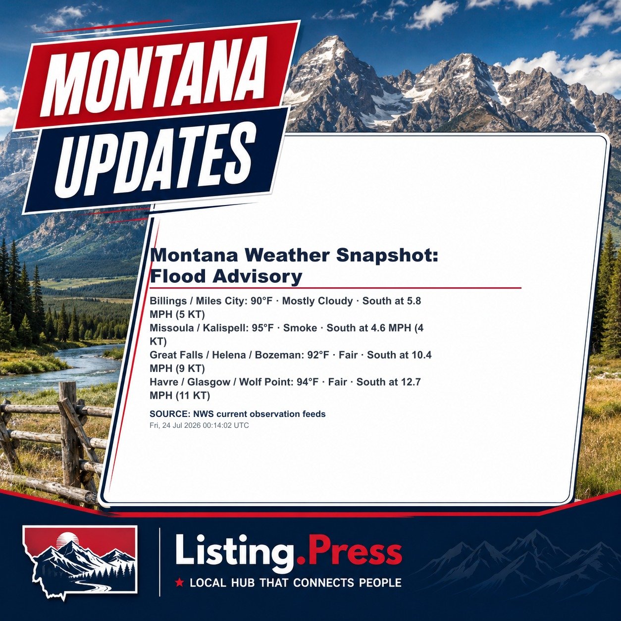Montana Weather Snapshot: Flood Advisory