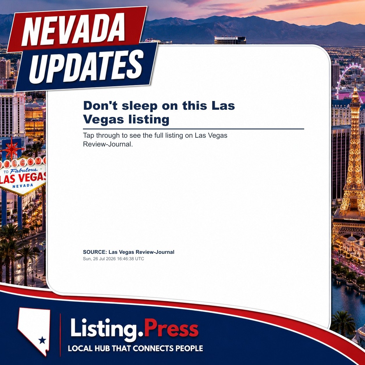 Don't sleep on this Las Vegas listing