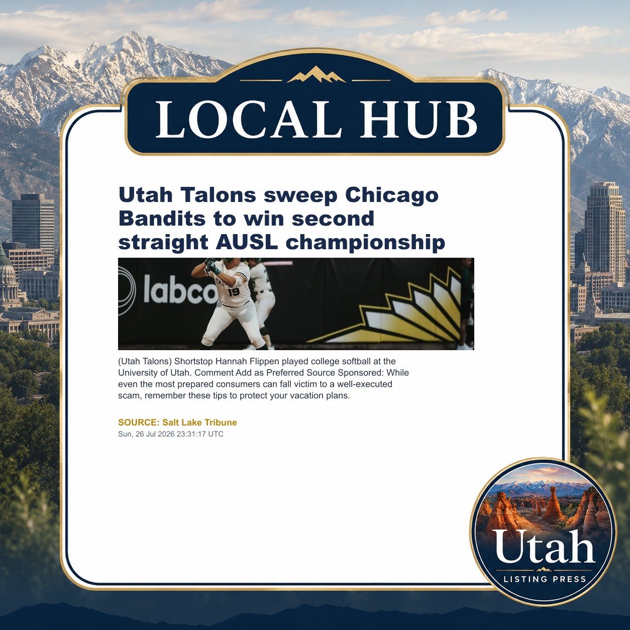 Utah Talons sweep Chicago Bandits to win second straight AUSL championship