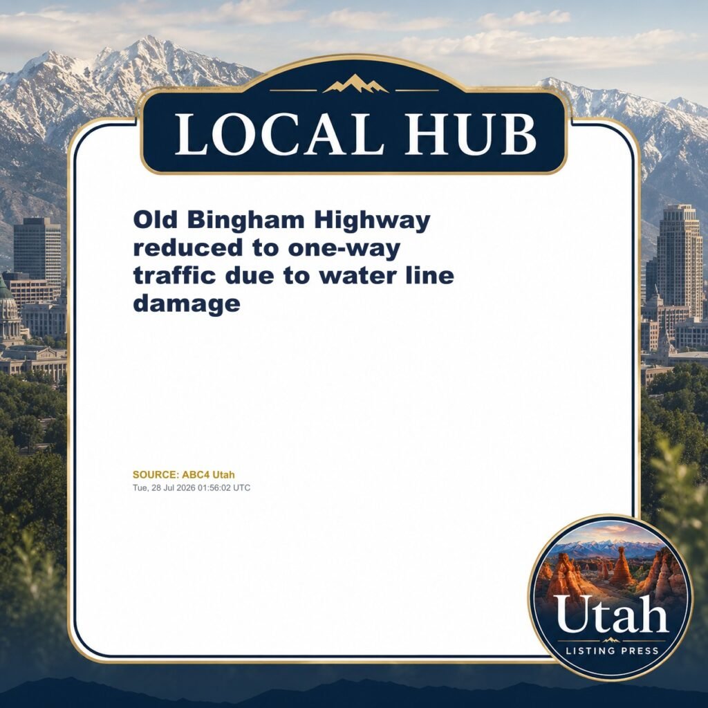 Old Bingham Highway reduced to one-way traffic due to water line damage