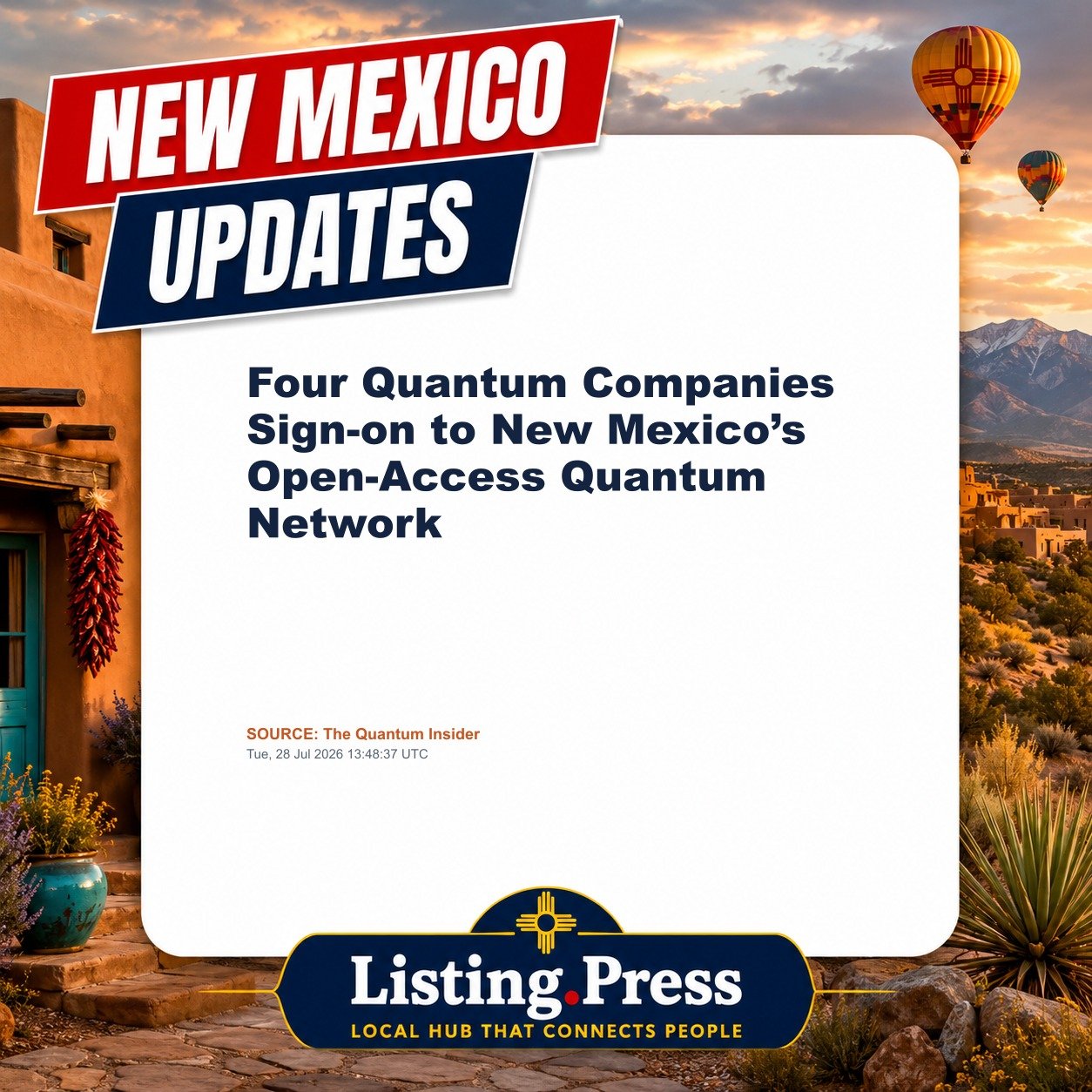 Four Quantum Companies Sign-on to New Mexico’s Open-Access Quantum Network