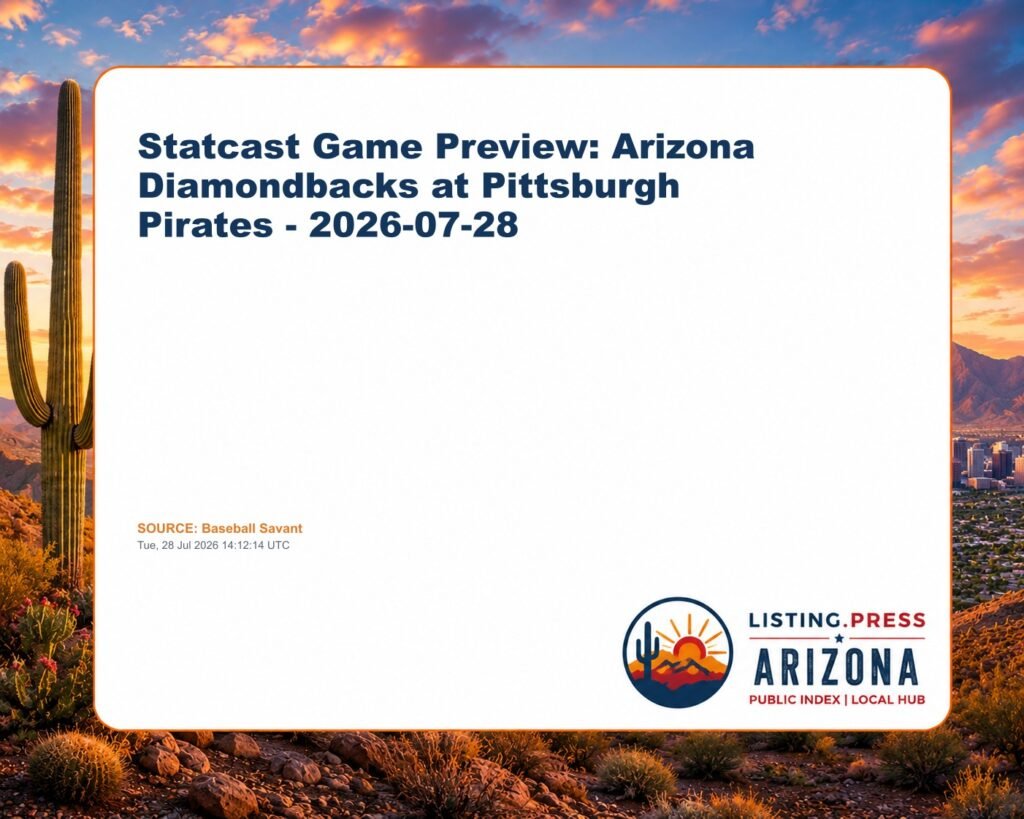 Statcast Game Preview: Arizona Diamondbacks at Pittsburgh Pirates – 2026-07-28