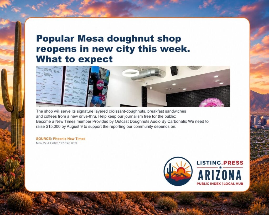 Popular Mesa doughnut shop reopens in new city this week. What to expect