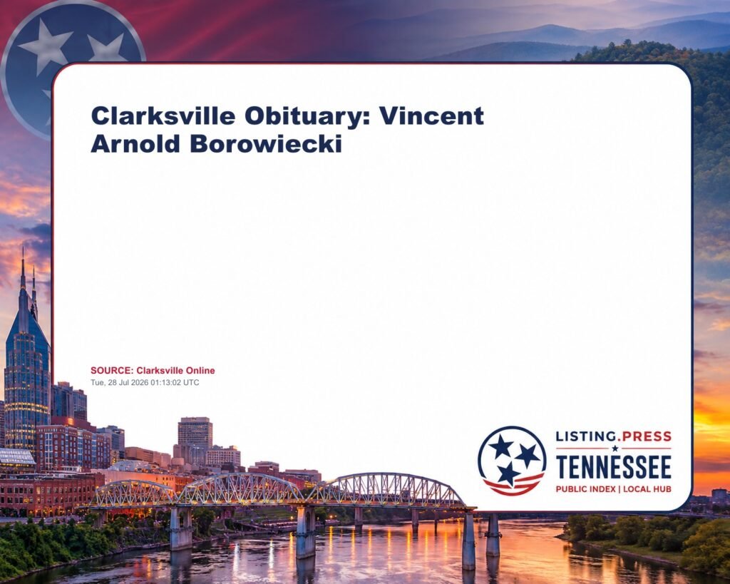 Clarksville Obituary: Vincent Arnold Borowiecki