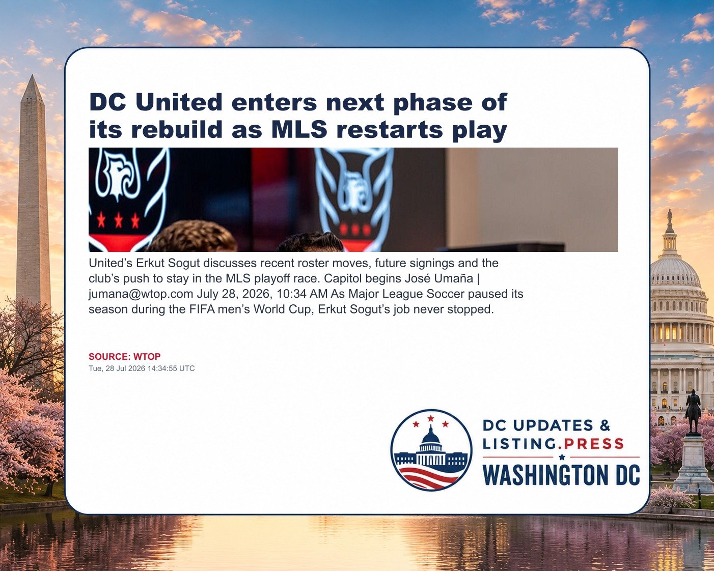DC United enters next phase of its rebuild as MLS restarts play