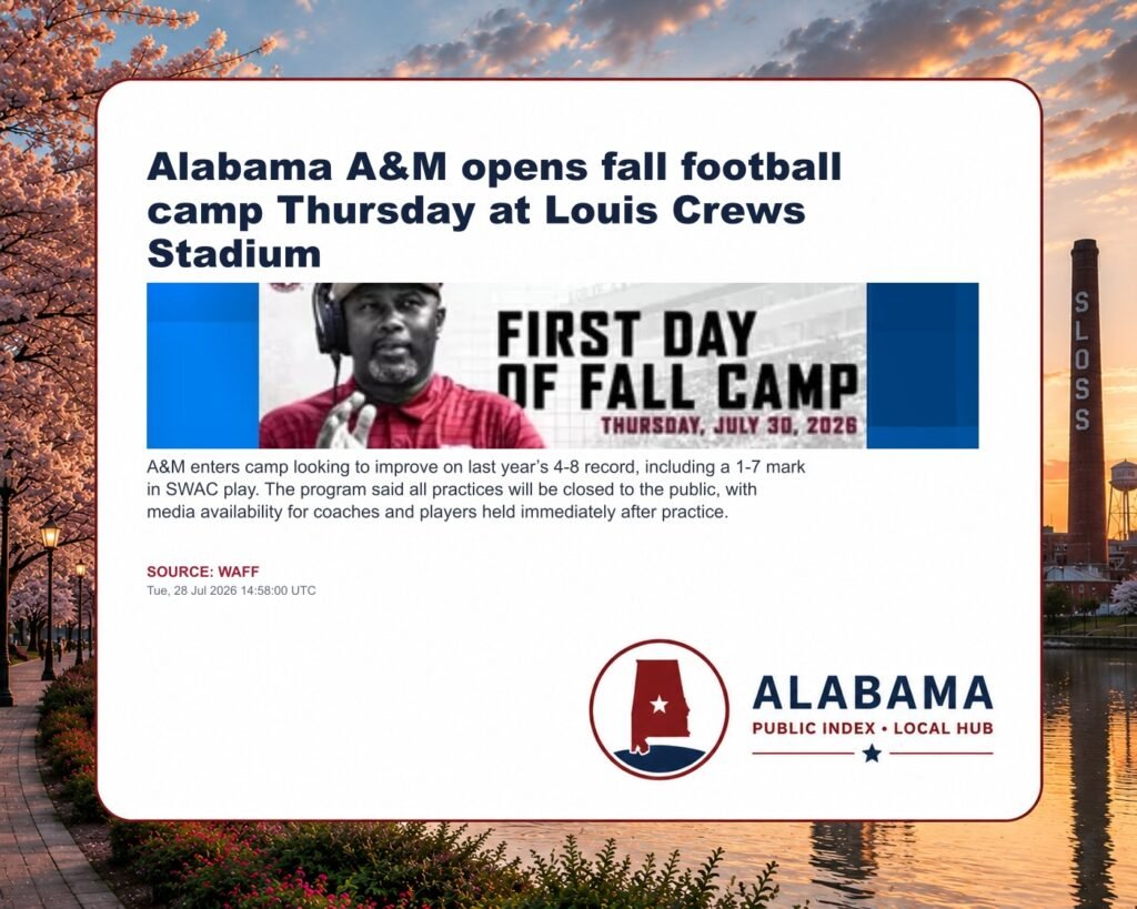 Alabama A&M opens fall football camp Thursday at Louis Crews Stadium
