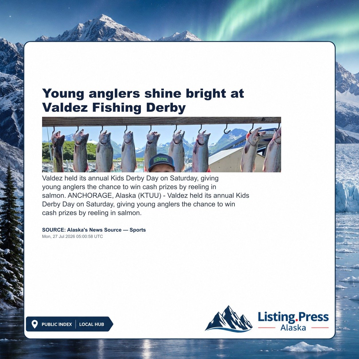 Young anglers shine bright at Valdez Fishing Derby