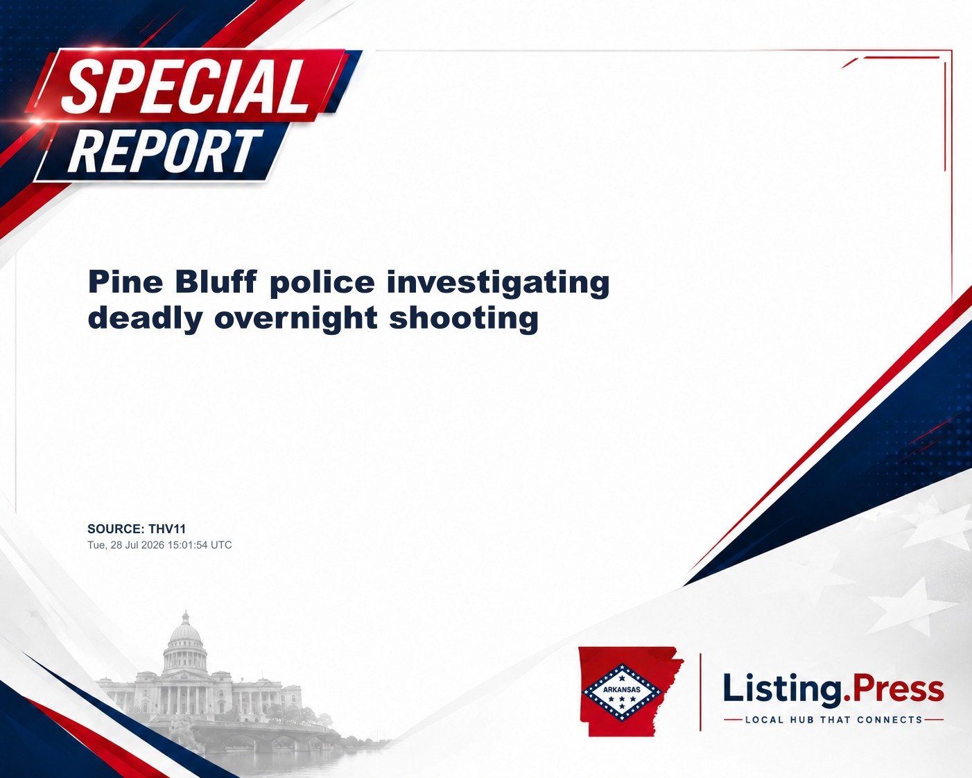 Pine Bluff police investigating deadly overnight shooting