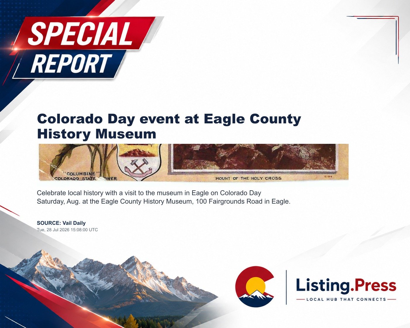 Colorado Day event at Eagle County History Museum