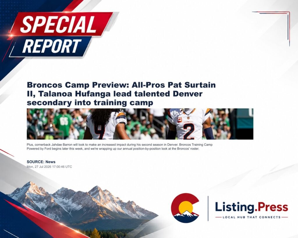 Broncos Camp Preview: All-Pros Pat Surtain II, Talanoa Hufanga lead talented Denver secondary into training camp