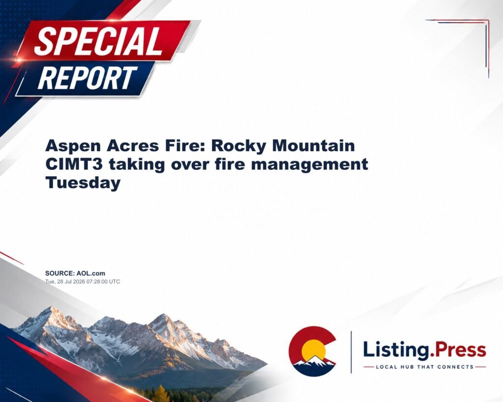Aspen Acres Fire: Rocky Mountain CIMT3 taking over fire management Tuesday