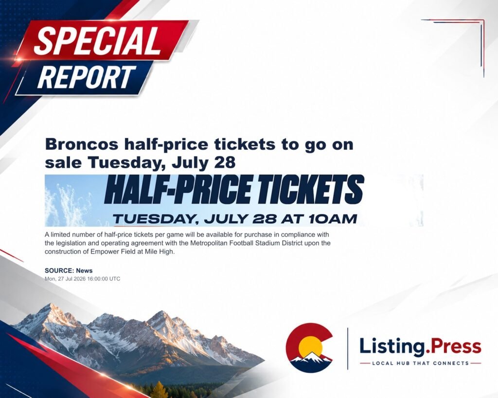 Broncos half-price tickets to go on sale Tuesday, July 28