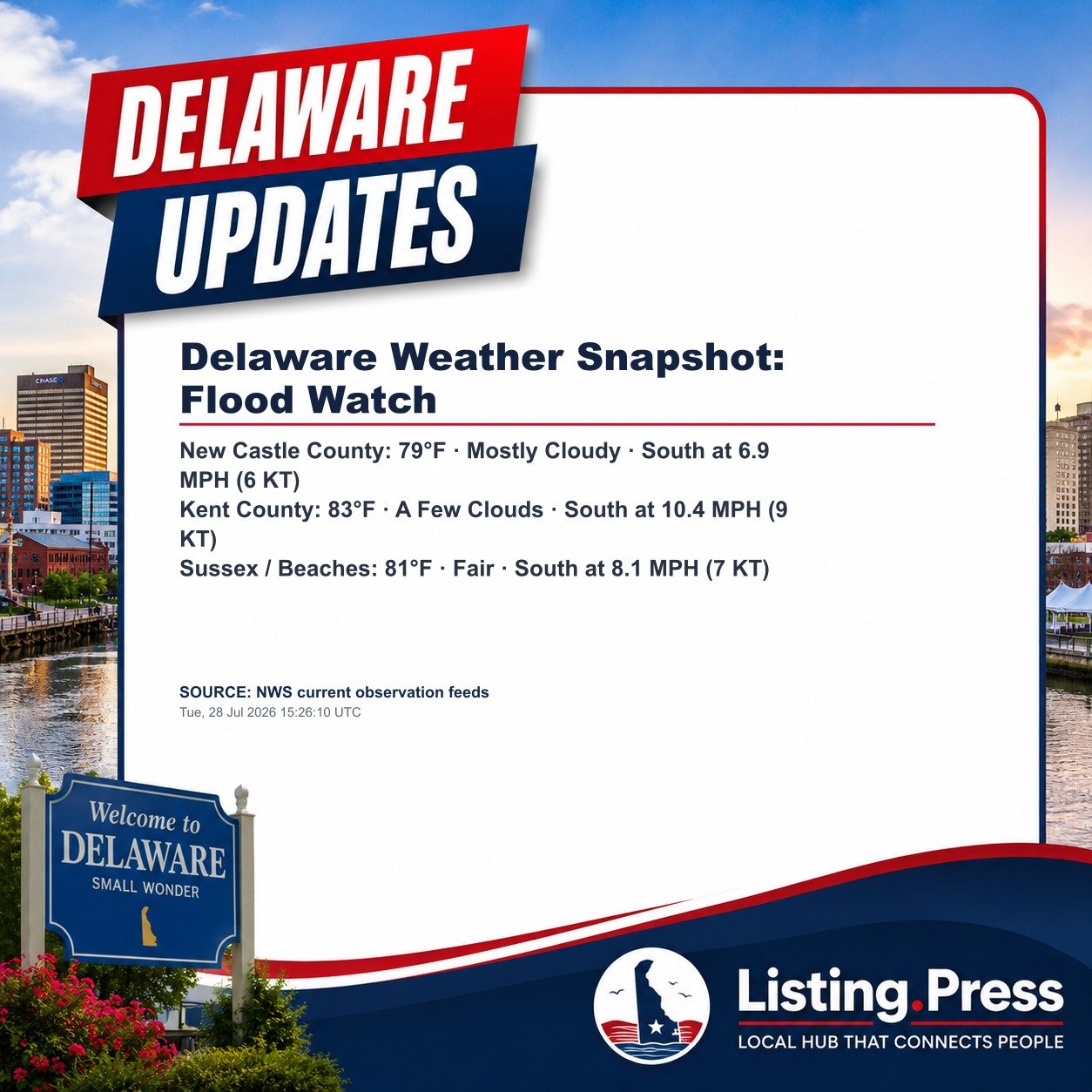 Delaware Weather Snapshot: Flood Watch