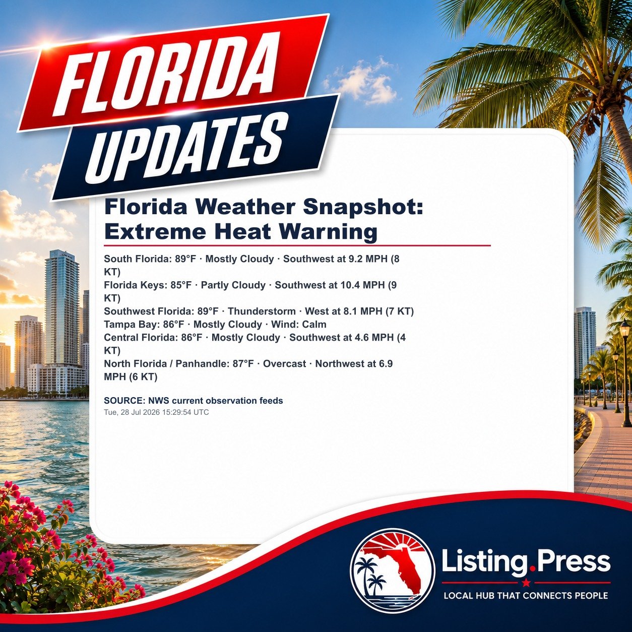 Florida Weather Snapshot: Extreme Heat Warning
