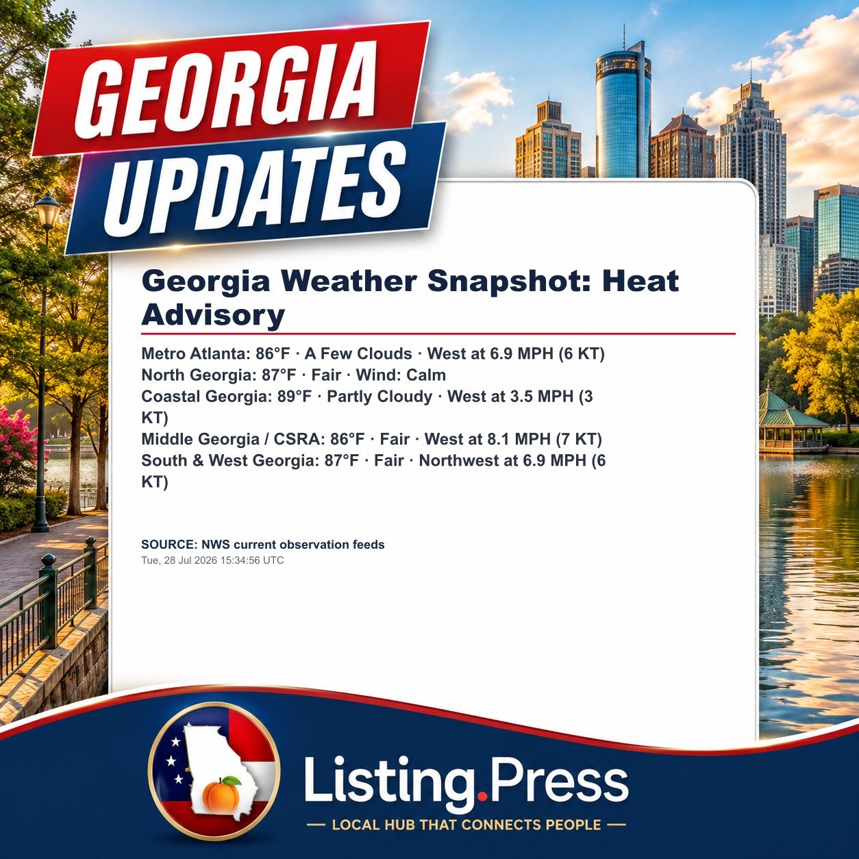 Georgia Weather Snapshot: Heat Advisory