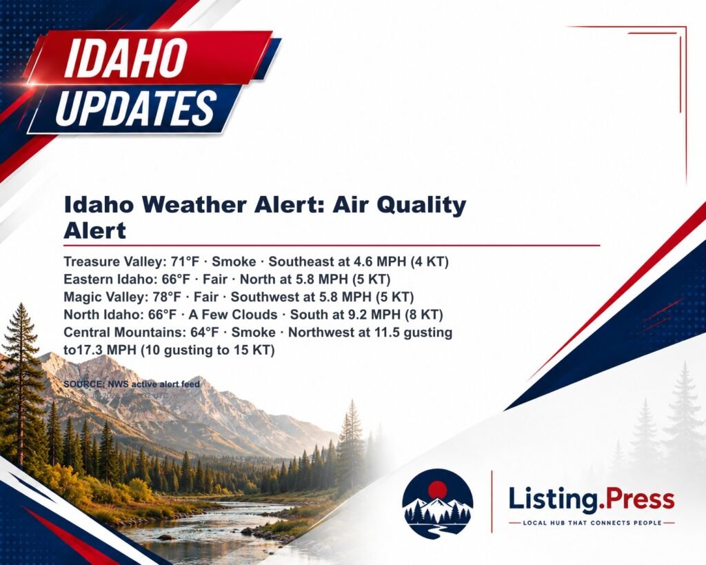 Idaho Weather Alert: Air Quality Alert