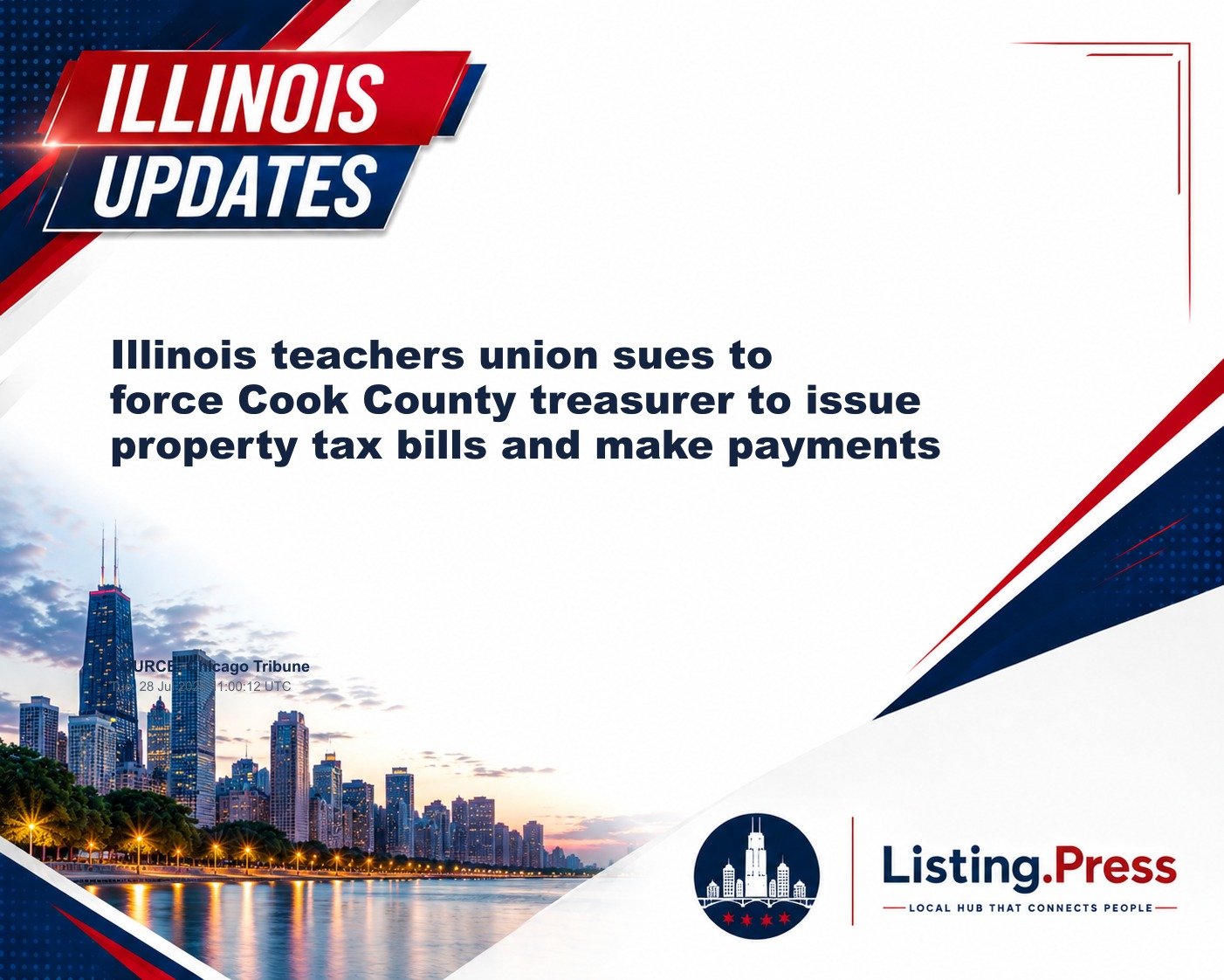Illinois teachers union sues to force Cook County treasurer to issue property tax bills and make payments