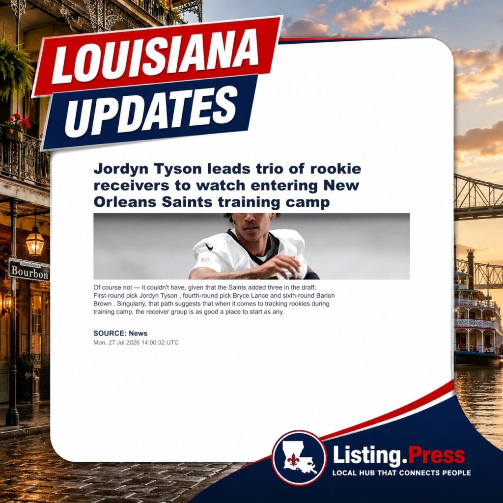 Jordyn Tyson leads trio of rookie receivers to watch entering New Orleans Saints training camp