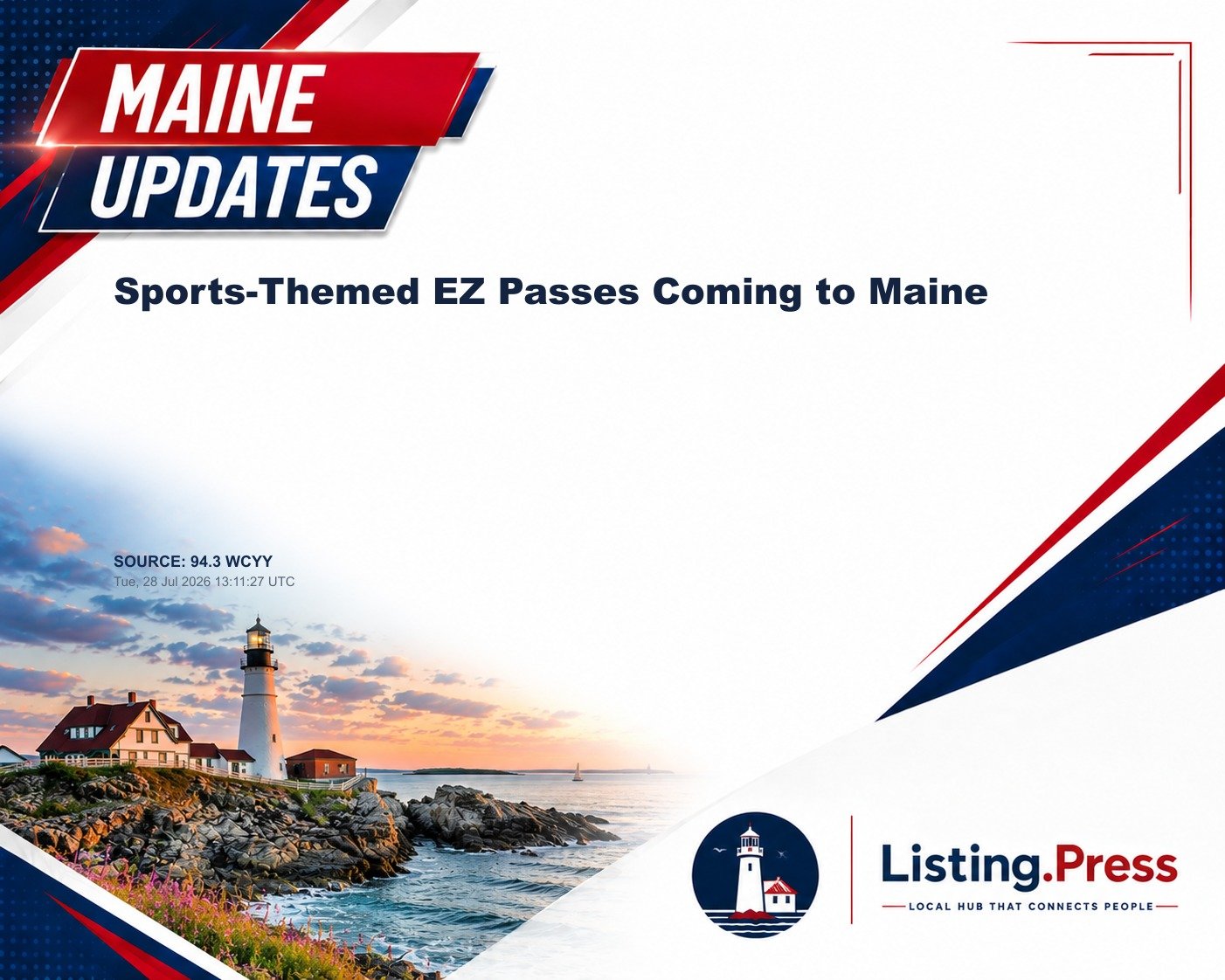 Sports-Themed EZ Passes Coming to Maine
