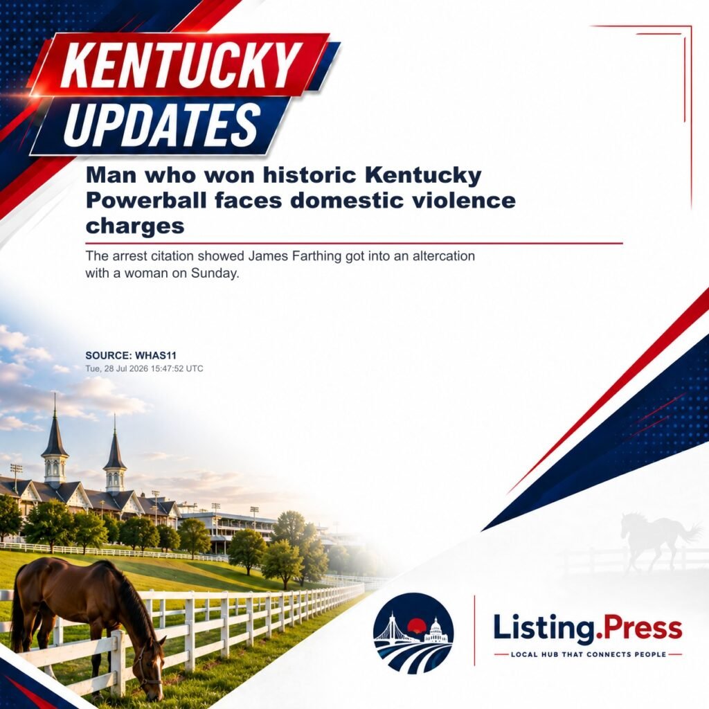 Man who won historic Kentucky Powerball faces domestic violence charges
